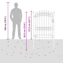 hegnslåge med spydtop 100x175 cm stål sort