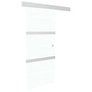 skydedør med stop sikkerhedsglas og aluminium 76x205 cm