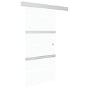 skydedør med stop sikkerhedsglas og aluminium 90x205 cm