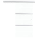 skydedør 76x212 cm hærdet glas og aluminium sølvfarvet