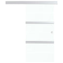 skydedør med bløde stop 76x205 cm hærdet glas og aluminium