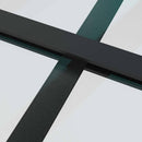 skydedør 76x205 cm aluminium og sikkerhedsglas sort