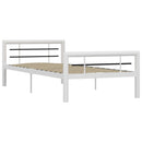 sengestel 100x200 cm metal hvid og sort