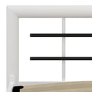 sengestel 100x200 cm metal hvid og sort