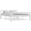 sengestel 160x200 cm metal hvid og sort