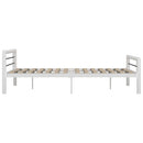 sengestel 160x200 cm metal hvid og sort