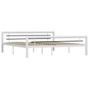 sengestel 180x200 cm metal hvid og sort