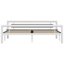 sengestel 180x200 cm metal hvid og sort
