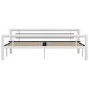 sengestel 180x200 cm metal hvid og sort