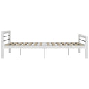 sengestel 180x200 cm metal hvid og sort