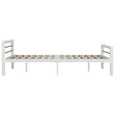 sengestel 180x200 cm metal hvid og sort
