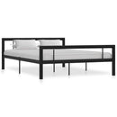 sengestel 120x200 cm metal sort og hvid