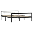 sengestel 160x200 cm metal sort og hvid