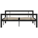 sengestel 160x200 cm metal sort og hvid