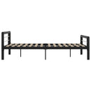sengestel 160x200 cm metal sort og hvid