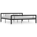 sengestel 180x200 cm metal sort og hvid
