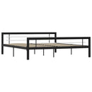 sengestel 180x200 cm metal sort og hvid