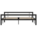 sengestel 180x200 cm metal sort og hvid