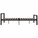 sengestel 180x200 cm metal sort og hvid
