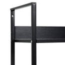 bogreol 60x27,6x90,5 cm 3 hylder konstrueret træ sort
