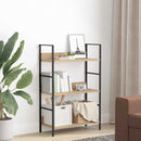 bogreol med 3 hylder 60x27,6x90,5 cm konstrueret træ egetræ