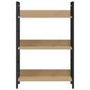 bogreol med 3 hylder 60x27,6x90,5 cm konstrueret træ egetræ