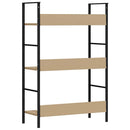 bogreol med 3 hylder 60x27,6x90,5 cm konstrueret træ egetræ