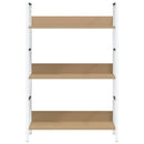 bogreol 60x27,6x90,5 cm 3 hylder konstrueret træ egetræsfarve