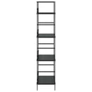 bogreol med 4 hylder 60x27,6x124,5 cm konstrueret træ sort