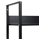 bogreol med 4 hylder 60x27,6x124,5 cm konstrueret træ sort