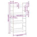 bogreol med 4 hylder 60x27,6x124,5 cm konstrueret træ sort