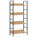 bogreol 60x27,6x124,5 cm 4 hylder konstrueret træ egetræsfarve