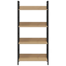 bogreol 60x27,6x124,5 cm 4 hylder konstrueret træ egetræsfarve