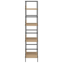 bogreol 60x27,6x124,5 cm 4 hylder konstrueret træ egetræsfarve
