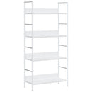bogreol med 3 hylder 60x27,6x124,5 cm konstrueret træ hvid