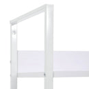bogreol med 3 hylder 60x27,6x124,5 cm konstrueret træ hvid