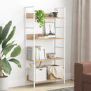 bogreol 60x27,6x124,5 cm 4 hylder konstrueret træ egetræsfarve