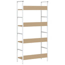 bogreol 60x27,6x124,5 cm 4 hylder konstrueret træ egetræsfarve