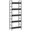 bogreol med 5 hylder 60x27,6x158,5 cm konstrueret træ sort