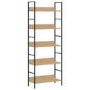 bogreol 60x27,6x158,5 cm 5 hylder konstrueret træ egetræsfarve