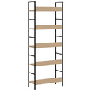 bogreol 60x27,6x158,5 cm 5 hylder konstrueret træ egetræsfarve