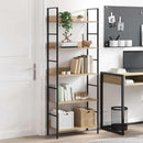 bogreol 60x27,6x158,5 cm 5 hylder konstrueret træ egetræsfarve
