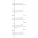 bogreol med 5 hylder 60x27,6x158,5 cm konstrueret træ hvid