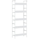 bogreol med 5 hylder 60x27,6x158,5 cm konstrueret træ hvid