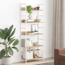 bogreol 60x27,6x158,5 cm 5 hylder konstrueret træ egetræsfarvet