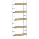 bogreol 60x27,6x158,5 cm 5 hylder konstrueret træ egetræsfarvet