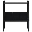 bogreol med 2 hylder 52x28x59 cm konstrueret træ sort