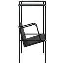 bogreol med 2 hylder 52x28x59 cm konstrueret træ sort