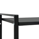 bogreol med 2 hylder 52x28x59 cm konstrueret træ sort