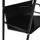 bogreol med 2 hylder 52x28x59 cm konstrueret træ sort